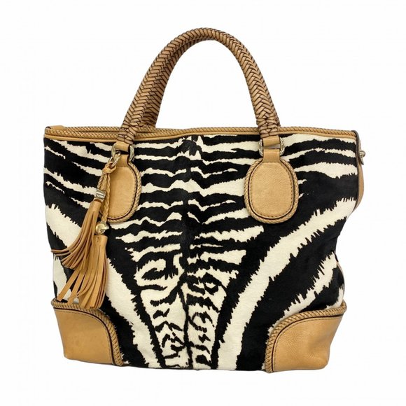 Gucci Tote Bag 257023, Beige, Black, White, Champagne, Women's - Picture 1 of 15